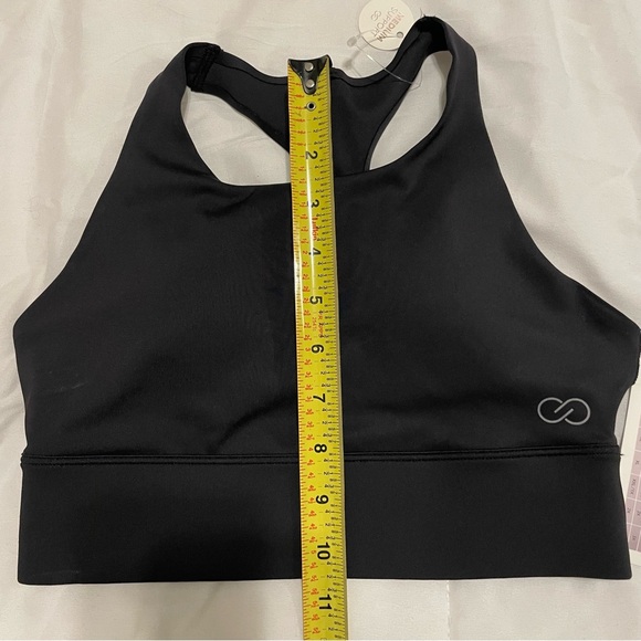Calia Black Racerback Sports Bra XS NWT Mesh Back Athleisure - Picture 7 of 8